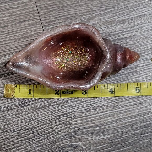 Set of 3 Resin Conch Shell Trinket Trays - Picture 5 of 16